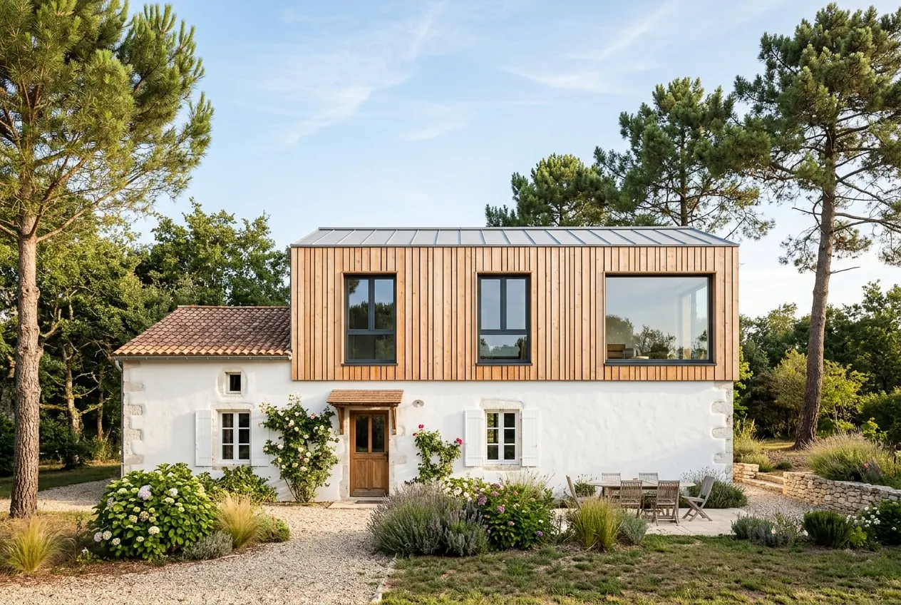 Surélévation d’une maison à Labenne : nouvel étage avec deux chambres et une salle de bains